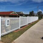 picket fencing with letterbox